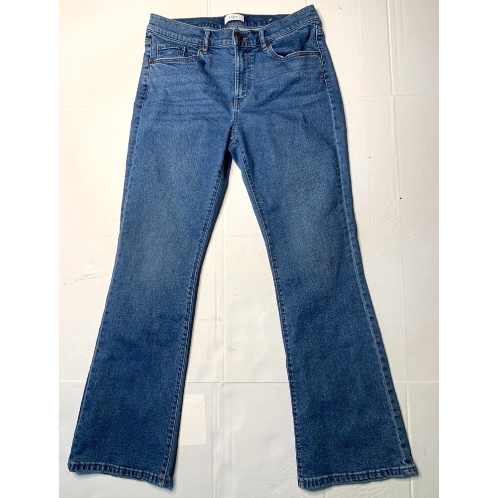 Ann Taylor Loft Women's Original Boot Low Rise Stretch Blue Jeans Sz 2 (28x32 )
